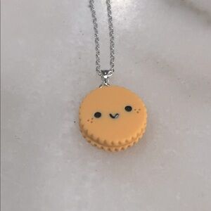 Adorable Yellow Cookie Pendant Necklace